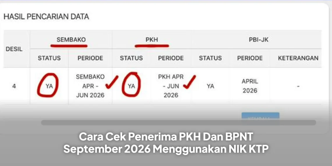 Cara Cek Penerima PKH Dan BPNT September 2026 Menggunakan NIK KTP