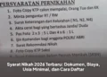 Syarat Nikah 2026 Terbaru: Dokumen, Biaya, Usia Minimal, dan Cara Daftar