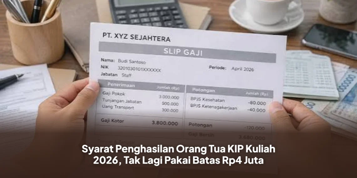 Syarat Penghasilan Orang Tua KIP Kuliah 2026, Tak Lagi Pakai Batas Rp4 Juta